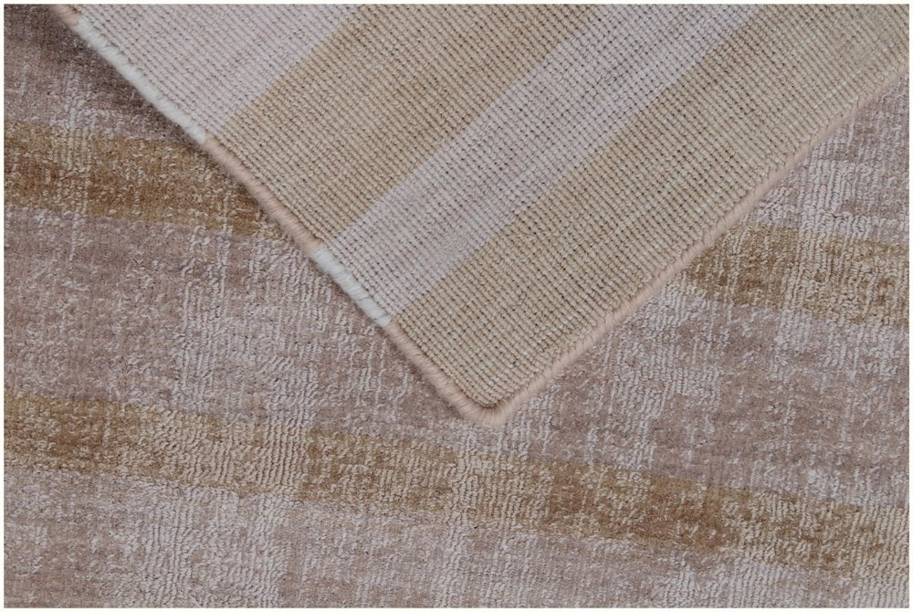 8' X 10' Camel Striped Hand Loomed Area Rug