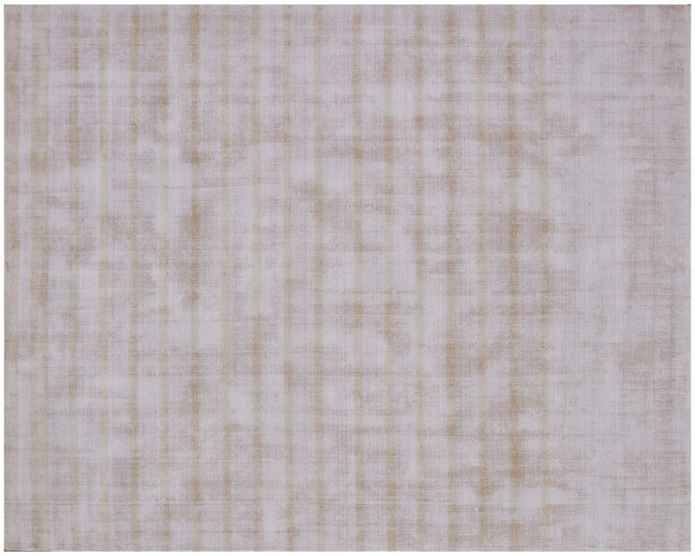 8' X 10' Camel Striped Hand Loomed Area Rug