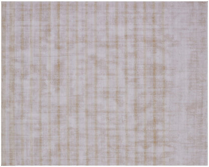 8' X 10' Camel Striped Hand Loomed Area Rug