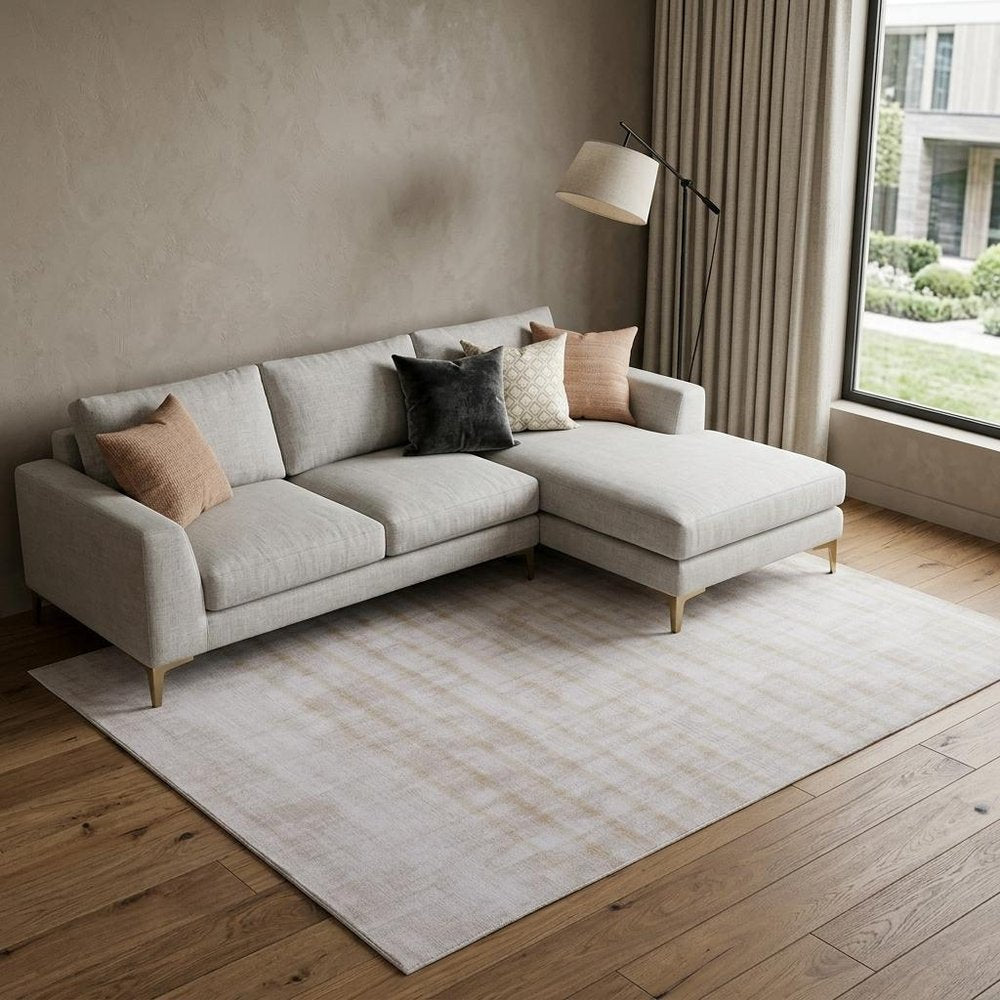 8' X 10' Camel Striped Hand Loomed Area Rug