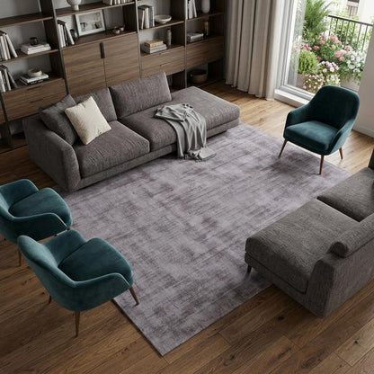 8' X 10' Dark Brown Hand Loomed Area Rug