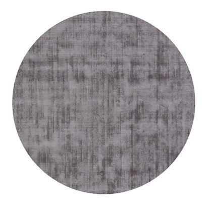 6' Dark Brown Round Hand Loomed Area Rug