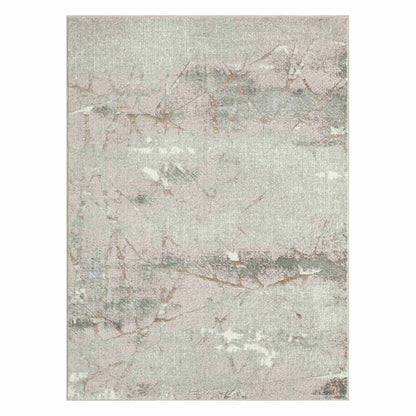 2' X 3' Beige and Gray Abstract Area Rug