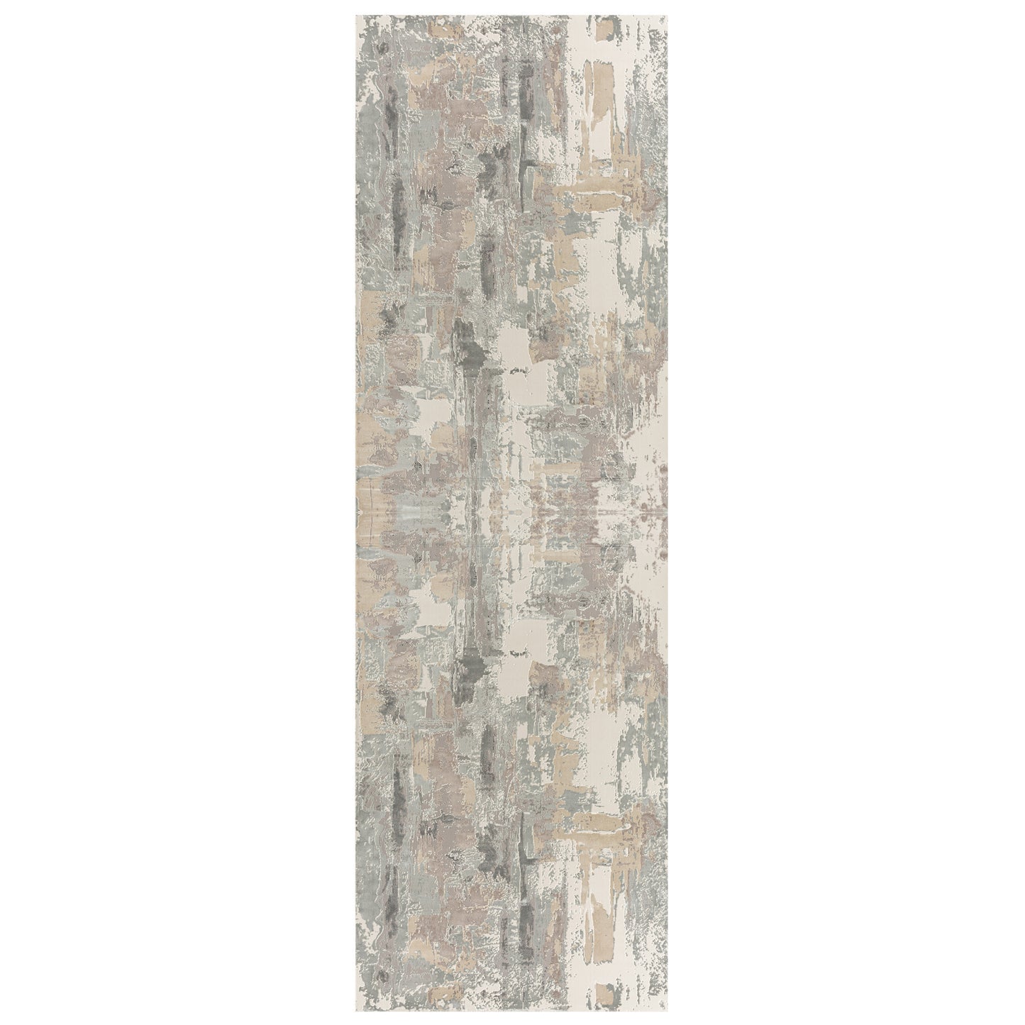 4' X 6' Beige and Gray Abstract Area Rug