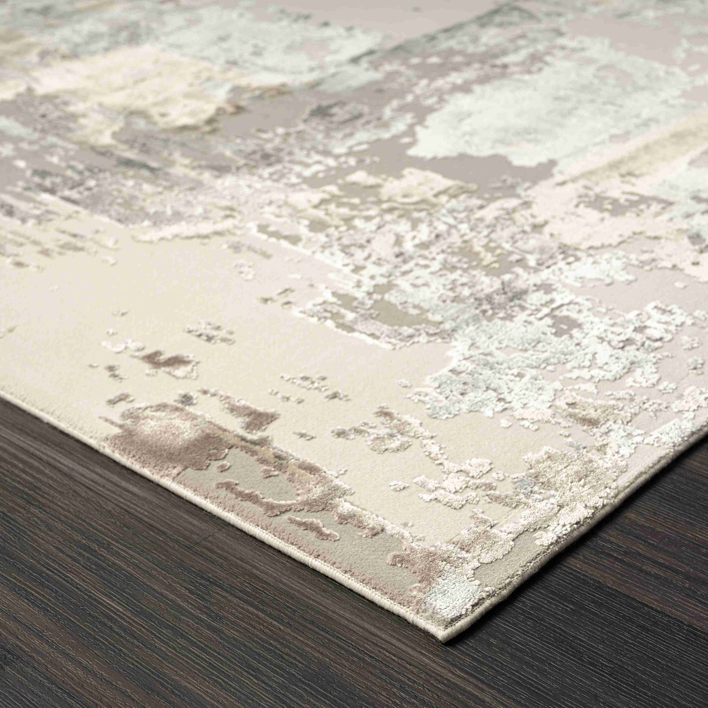 4' X 6' Beige and Gray Abstract Area Rug