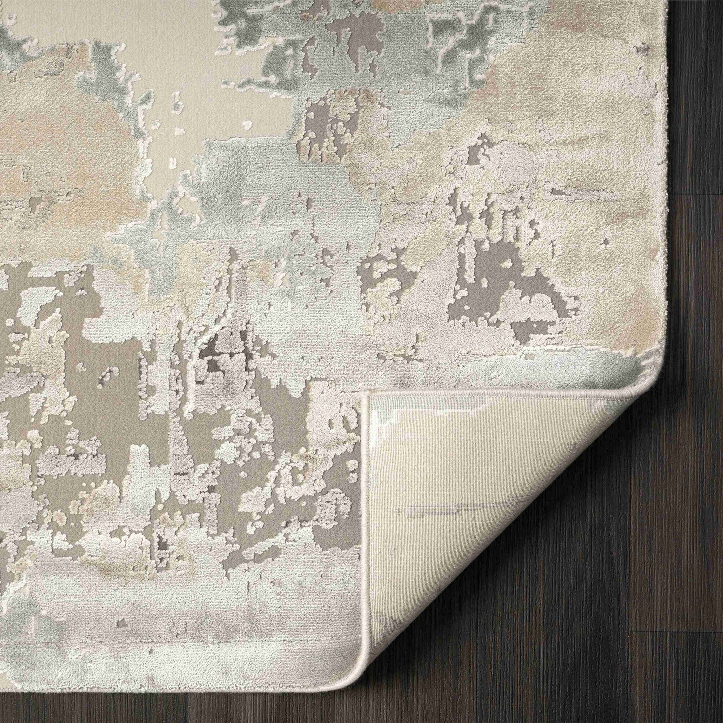 4' X 6' Beige and Gray Abstract Area Rug