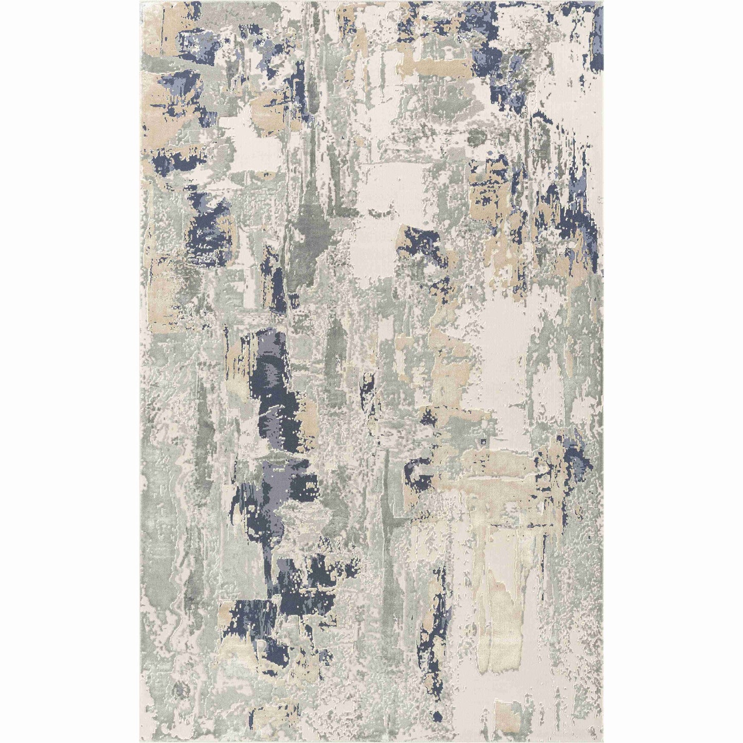 4' X 6' Beige and Gray Abstract Area Rug