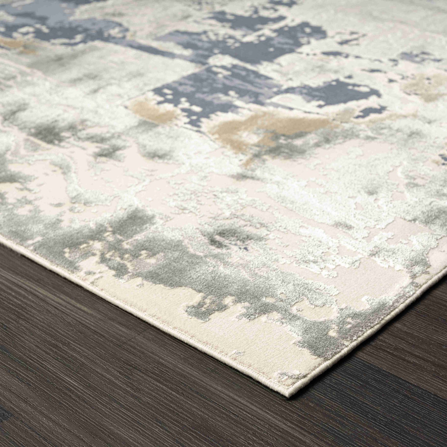 4' X 6' Beige and Gray Abstract Area Rug