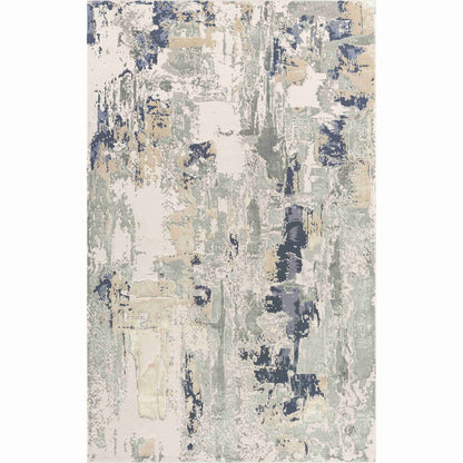 4' X 6' Beige and Gray Abstract Area Rug