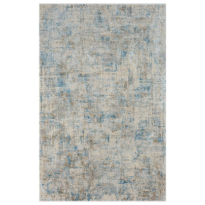 4' X 6' Blue and Gray Abstract Area Rug