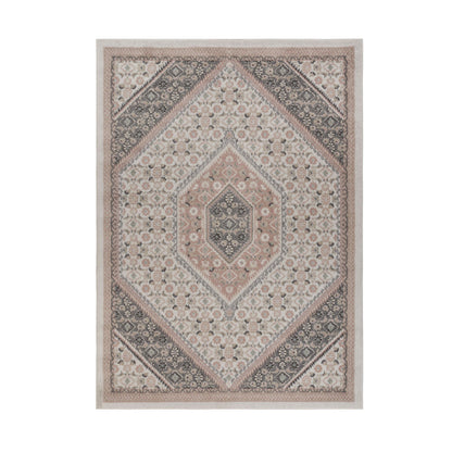 2' X 3' Pink and Ivory Medallion Area Rug