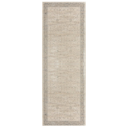 4' X 6' Beige and Gray Medallion Area Rug