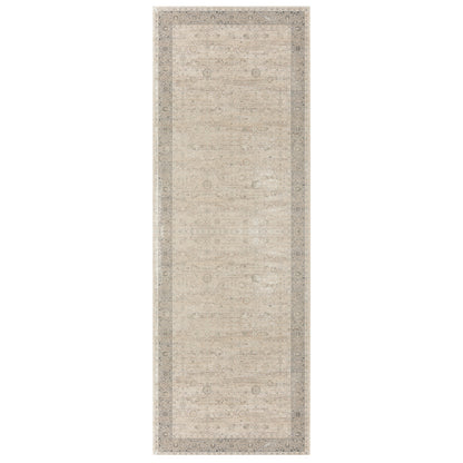 4' X 6' Beige and Gray Medallion Area Rug