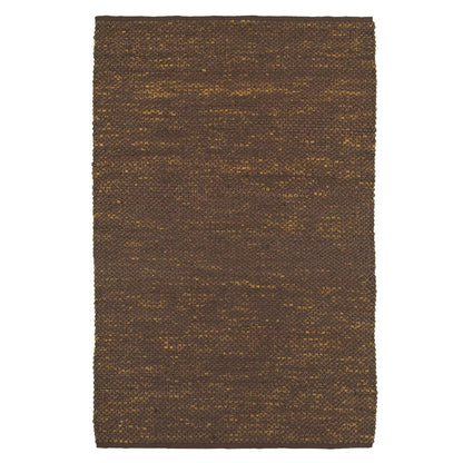 9' X 12' Brown Damask Hand Woven Area Rug