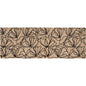 6' Beige and Black Floral Washable Runner Rug With UV Protection