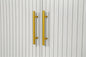 60" White Ribbed Texture Sideboard with Four Doors