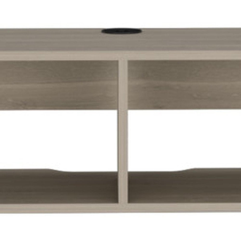 59" Beige Floating Mount TV Stand