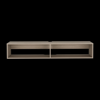 59" Beige Floating Mount TV Stand