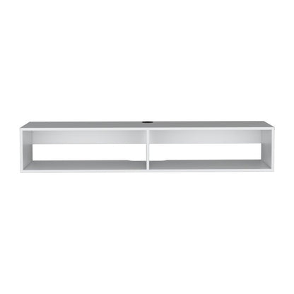 59" White Floating Mount TV Stand