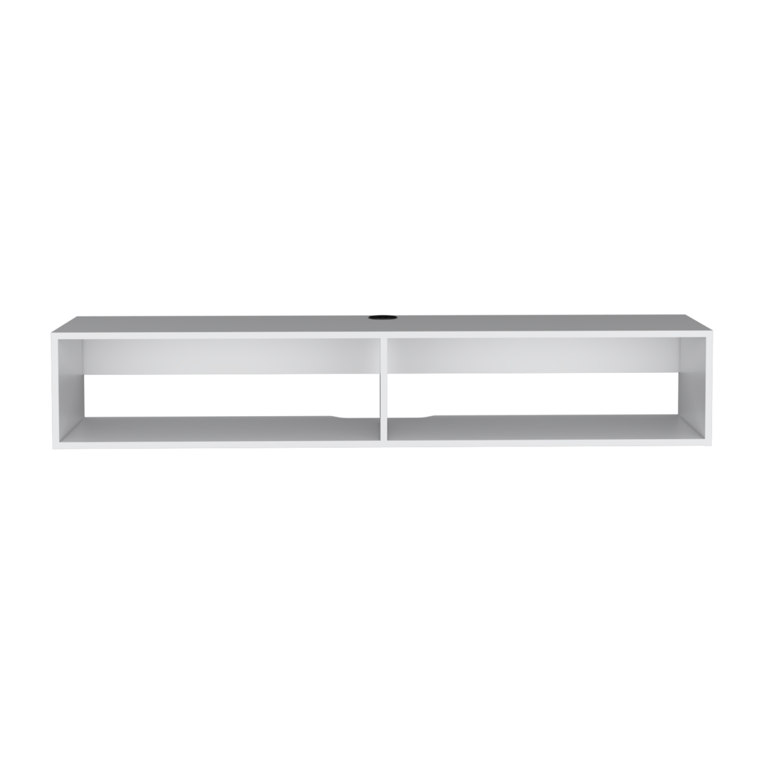 59" White Floating Mount TV Stand