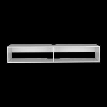59" White Floating Mount TV Stand