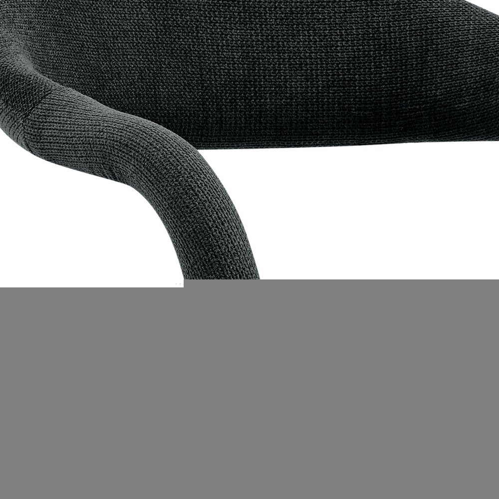 Set of Two Gray And Silver Upholstered Polyester Open Back Dining Arm Chairs