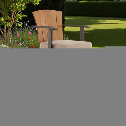 40" Brown Metal Swivel Outdoor Counter Height Bar chair with Footrest
