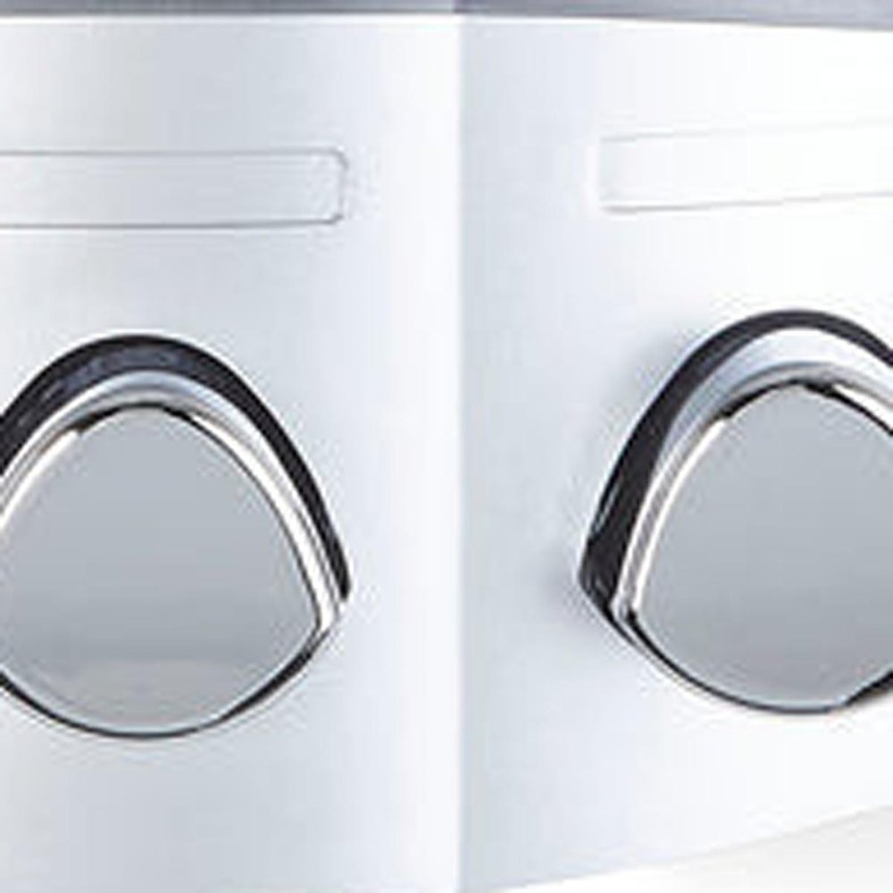 Gray Heavy Duty Plastic Three Chamber Wall Mount Soap Dispenser