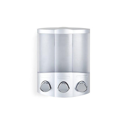 Gray Heavy Duty Plastic Three Chamber Wall Mount Soap Dispenser