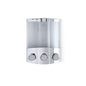Gray Heavy Duty Plastic Three Chamber Wall Mount Soap Dispenser