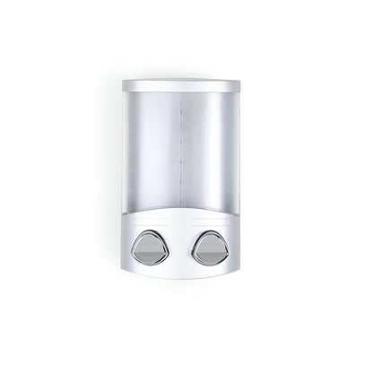 Gray Heavy Duty Plastic Two Chamber Wall Mount Soap Dispenser