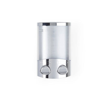 Silver Heavy Duty Plastic Two Chamber Wall Mount Soap Dispenser