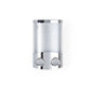 Silver Heavy Duty Plastic Two Chamber Wall Mount Soap Dispenser