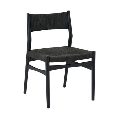 Seven Piece Black Oval Dining Set with Six Chairs