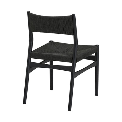 Seven Piece Black Oval Dining Set with Six Chairs