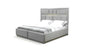 Da Vinci Modern Style King Bed - Wood, Gray with LED-Lit Headboard