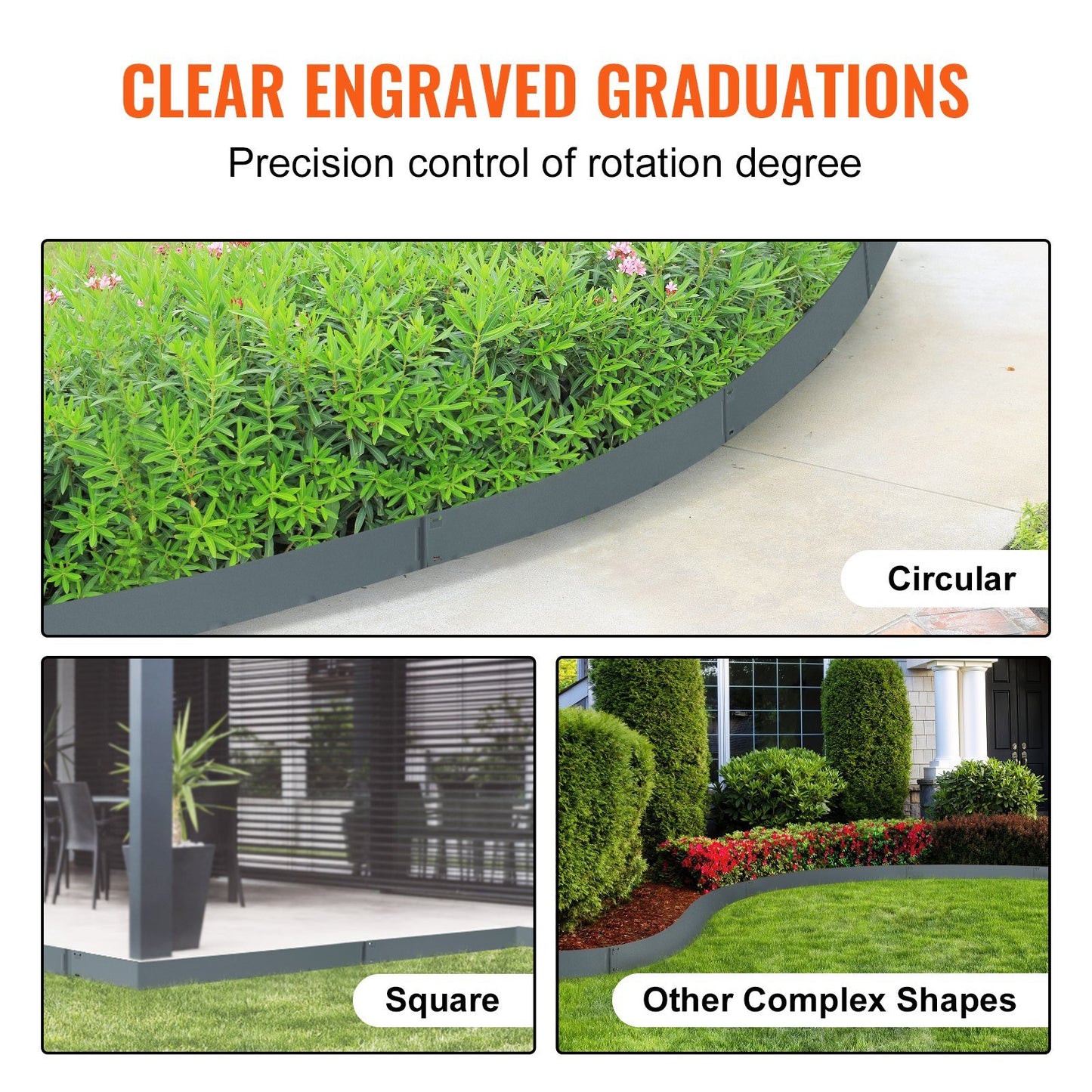 Steel Landscape Edging - 5-Pack Garden Borders, 39" L x 4" H Strips