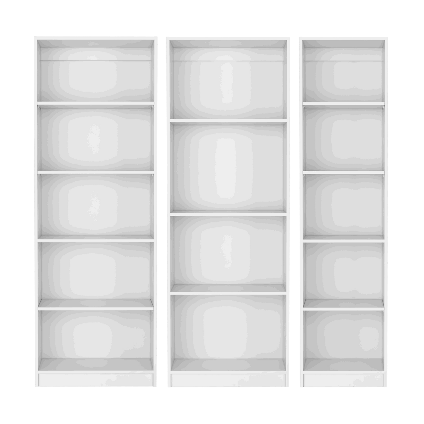 2-Door Bookcase with Varied Storage Solutions | Chic White Finish