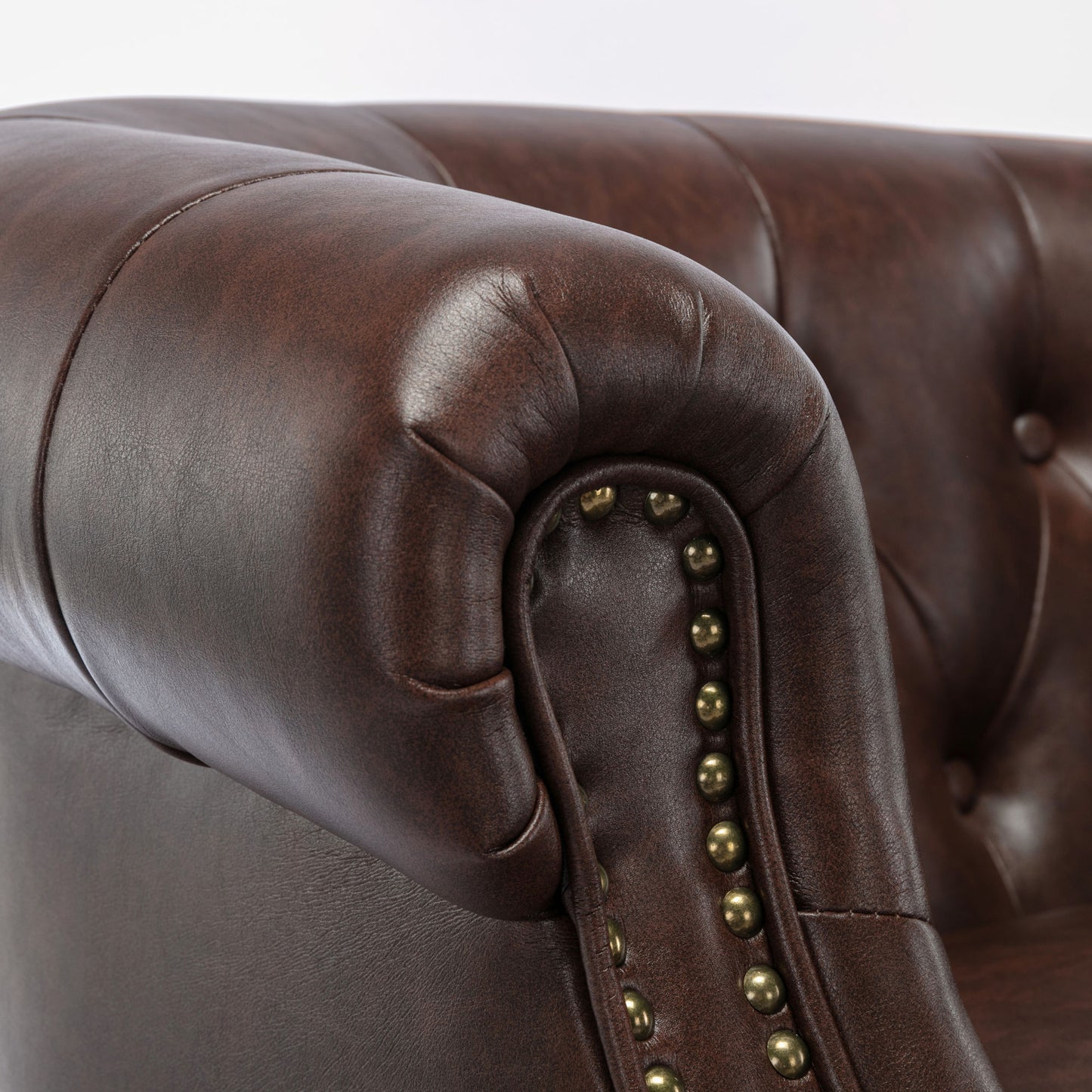 Button Tufted Accent Chair - Classic Barrel Back Design