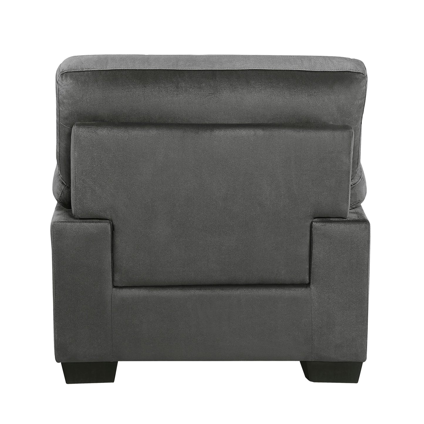 Modern Sleek Design - Dark Gray Fabric Upholstered