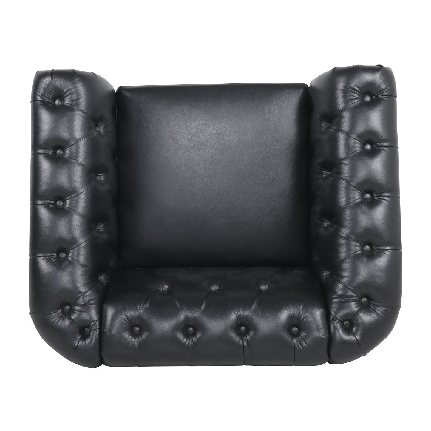 Seater Sofa Accent Chair - Staggered Deep Pull Buckle Design