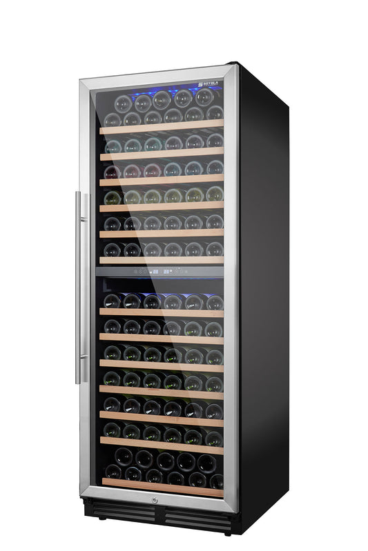 24-Inch Wine Cooler Refrigerator - 152 Bottle Capacity, Fast Cooling, Low Noise