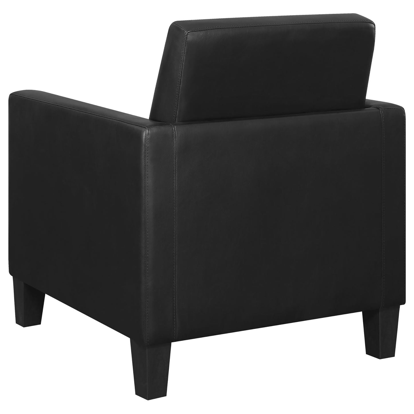 Black Cushion Back Upholstered Accent Chair - Modern Simplicity