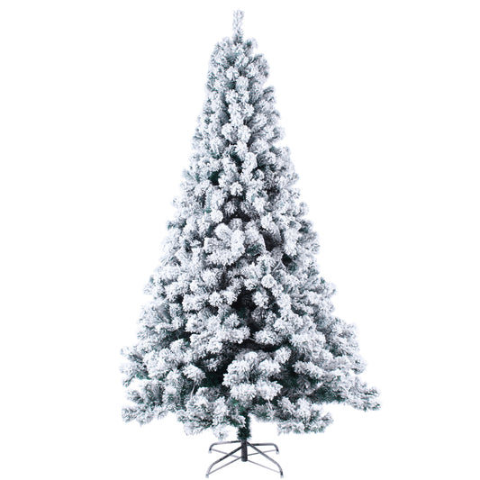 6ft Flocking Tied Light Snowy Christmas Tree | Holiday Decoration