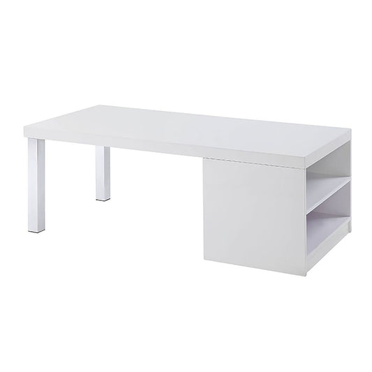 White High Gloss and Chrome Coffee Table