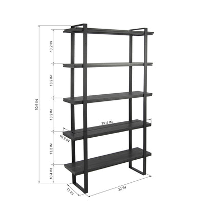 5-Layer Metal Shelf Bookshelf - 5-Tier Storage Shelf & Bookcase