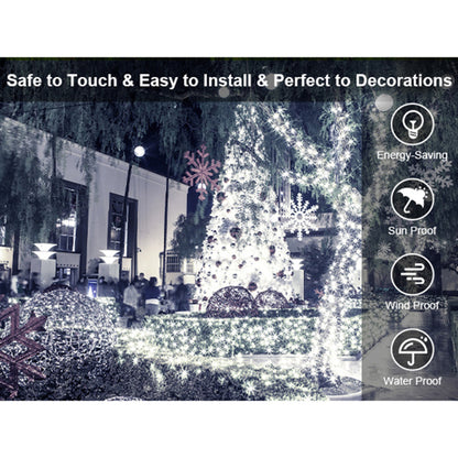 Christmas Lights Outdoor, 197 FT 580 LED Waterproof String Fairy Lights, Plug-In with 8 Modes & Timer