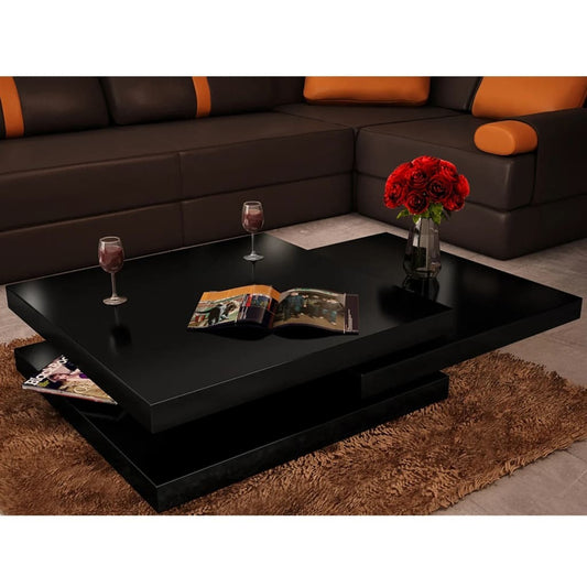 3 Tiers Coffee Table High Gloss Black