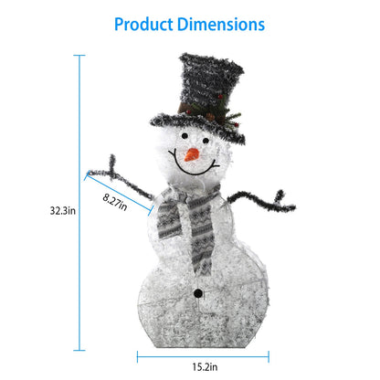 LED Christmas Snowman Decoration Light | Collapsible & Battery Operated