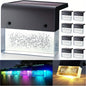 LED Solar Wall Lights - Color Changing Step Lights with Crystal Bubbles